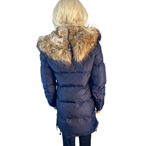 Parajumpers Women's S Long Bear Navy Blue Down Insulated Jacket Arctic Parka \* - Picture 9 of 17